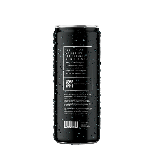 Todd Adams Spiced Cola supplement facts and ingredient label featuring Delta-9 THC, CBD, CBG, and natural flavors.